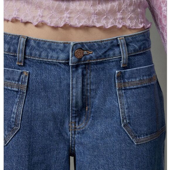 NWOT BDG A-line baggy wide-leg patch pocket jeans sz 30 - Picture 10 of 10